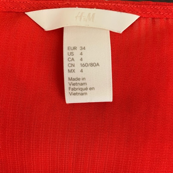 Red Ruffle Sleeve Top - Picture 2 of 4